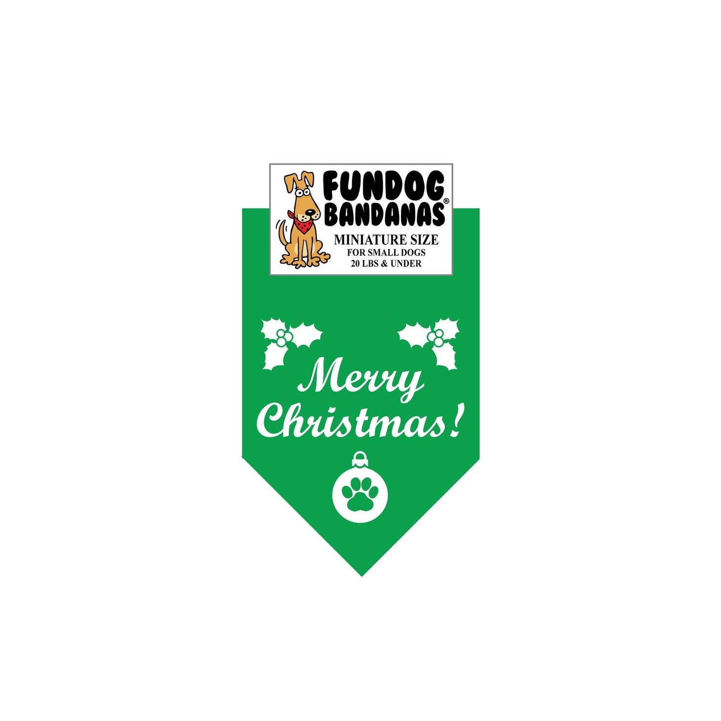 Merry Christmas Bandana - Assorted Colors- Made in USA