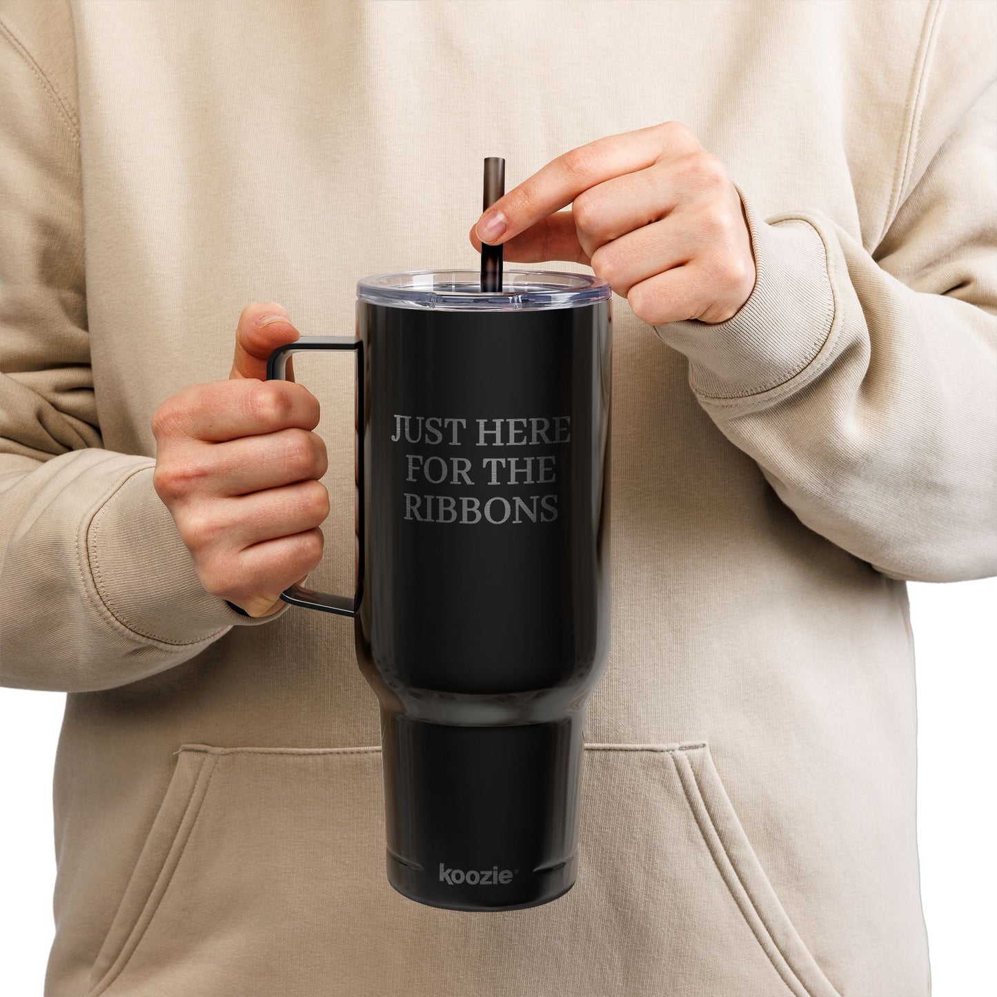 Insulated Tumbler with Lid, 40oz (Engraving) - Here For The Ribbons