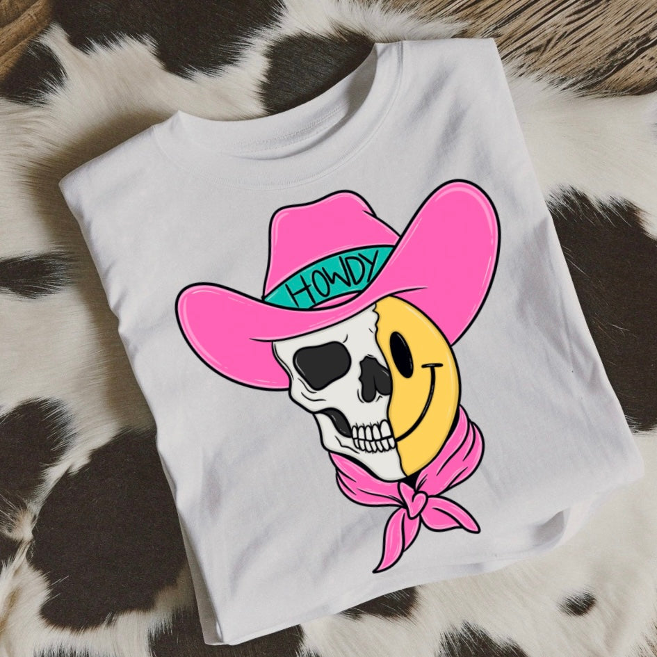 Smiley Skeleton TEE or CREWNECK