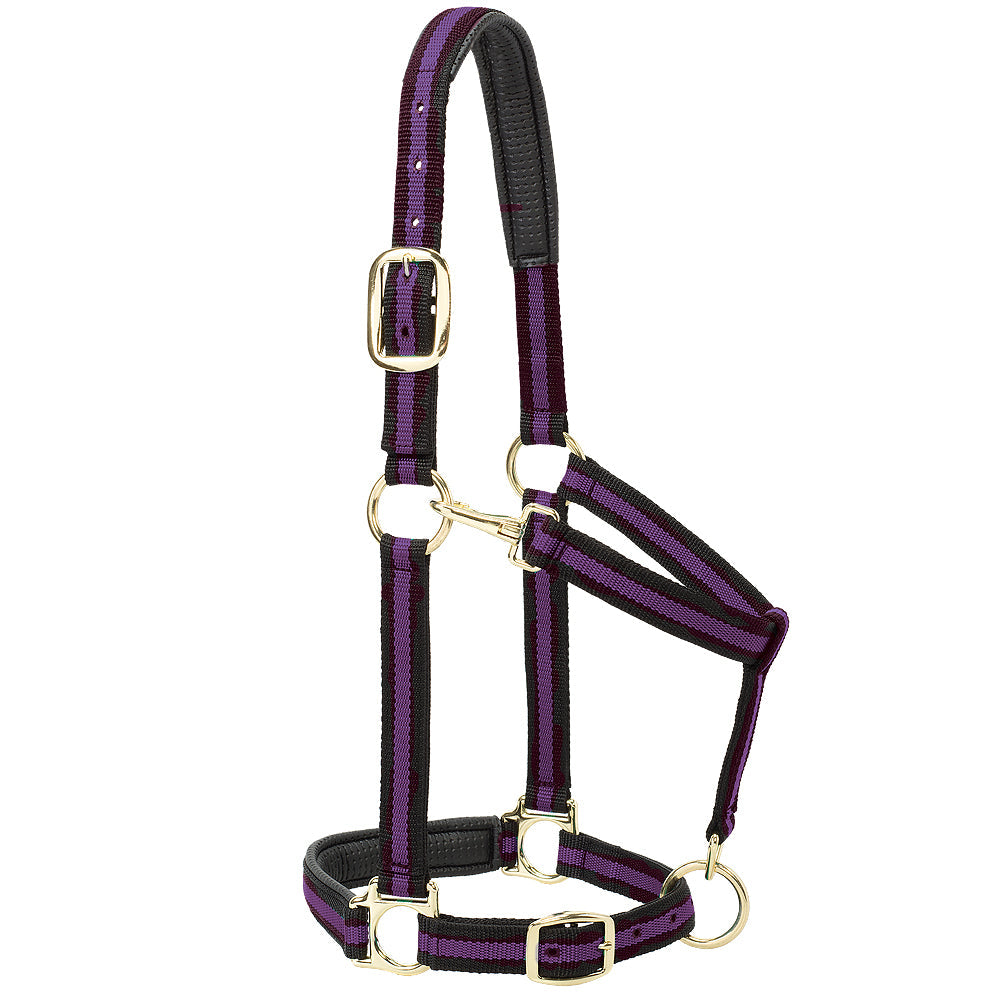 Purple Weaver Western Padded Snap Horse Halter 1" Large Draft