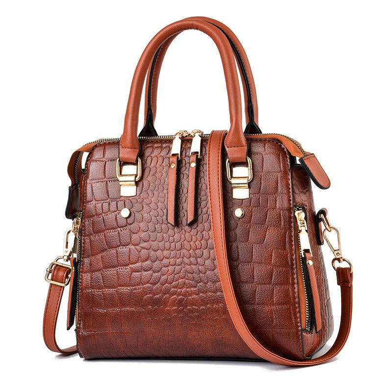 Luxe Alligator Leather Shoulder Bag - Stylish Premium Leather Bag for Women