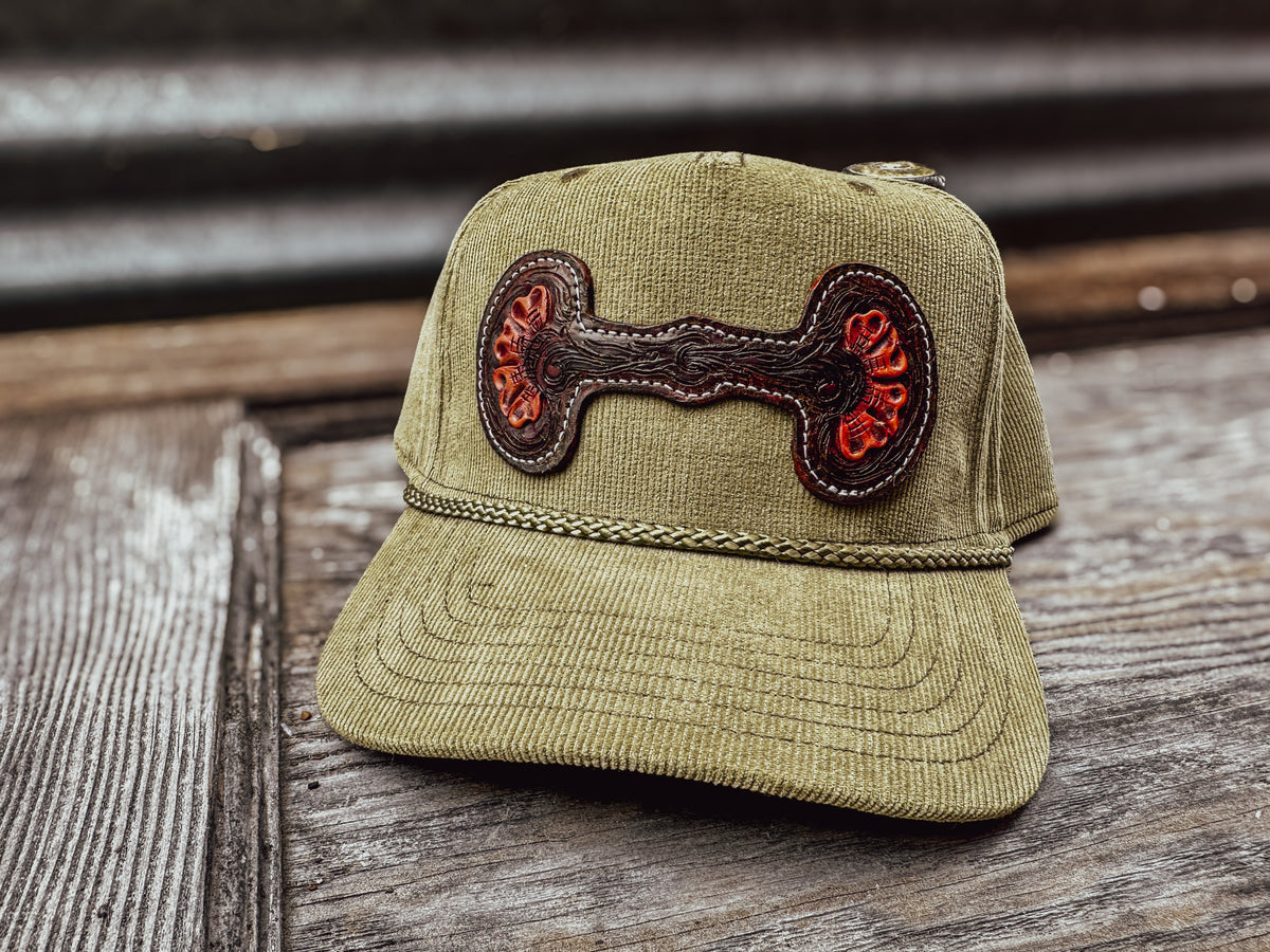 Hand Tooled Leather Snaffle Bit Cap