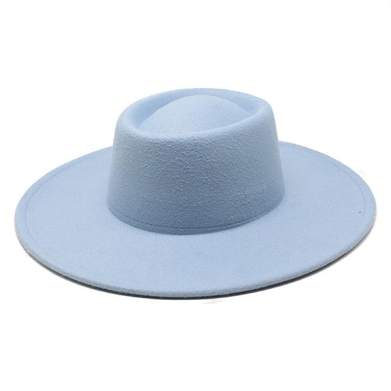 Ella Wide Brim Wool Jazz Hat – Stylish Felt Hat in 16 Colors