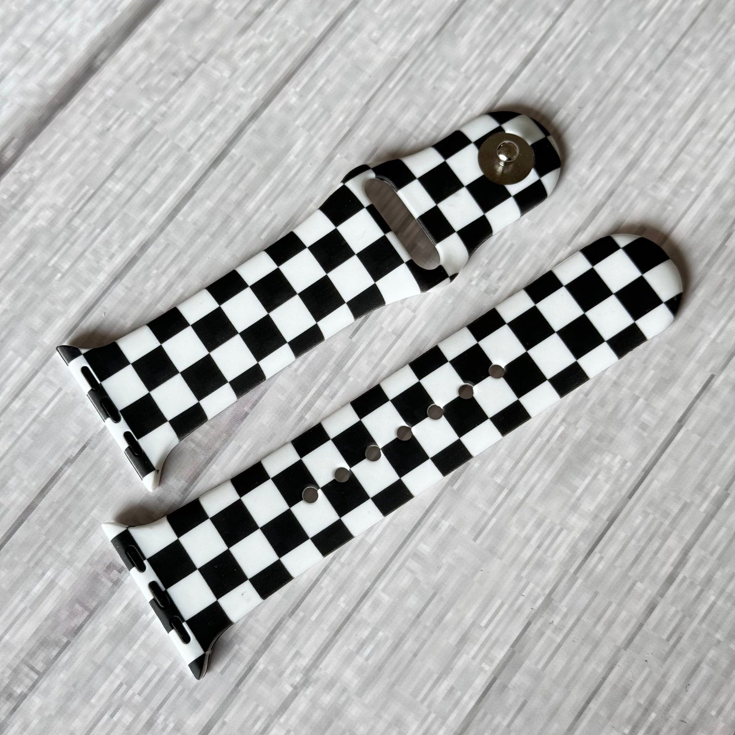 Apple Watch Band - BLACK & WHITE CHECKERS
