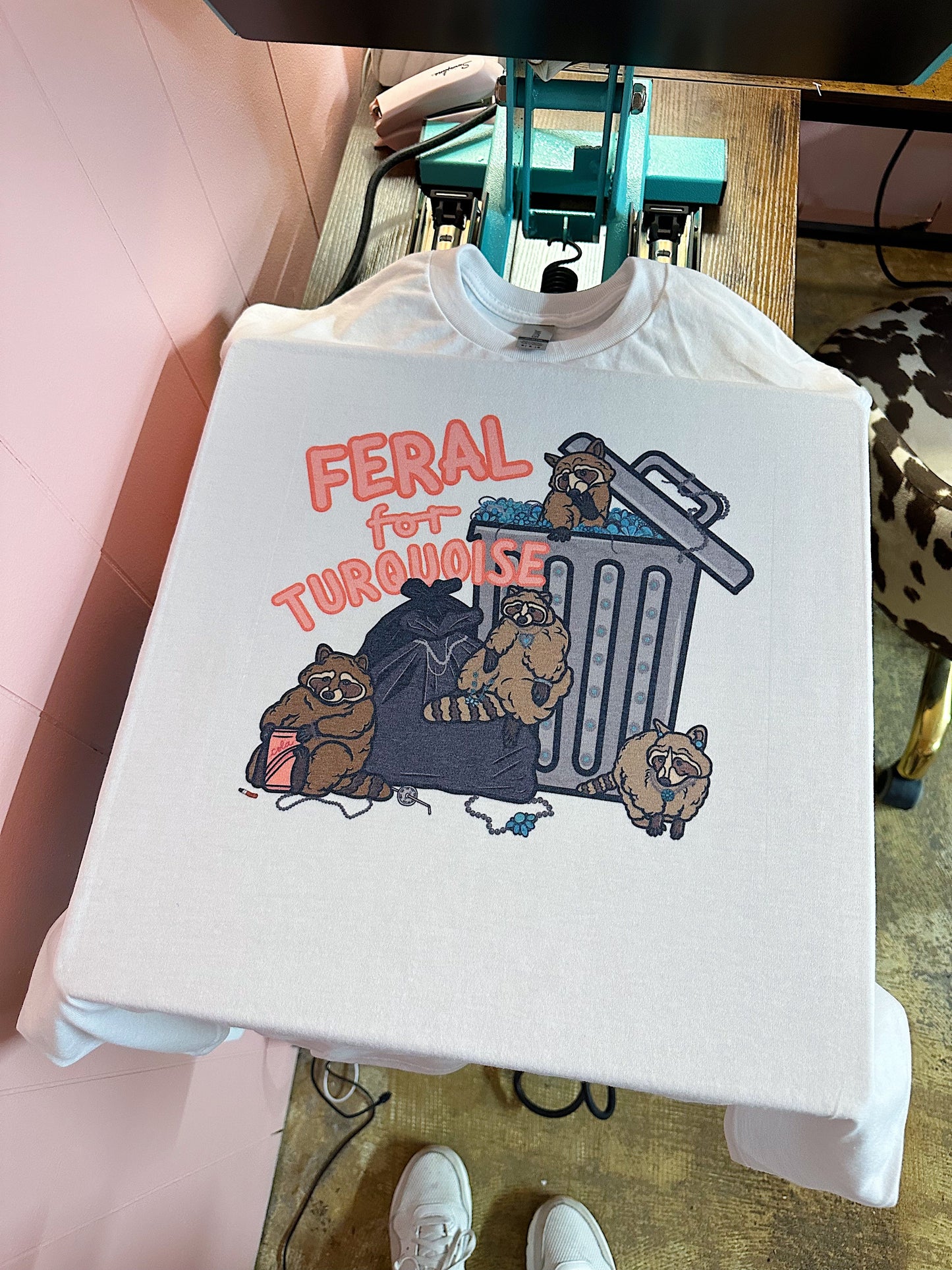 Feral for Turquoise TEE or CREWNECK