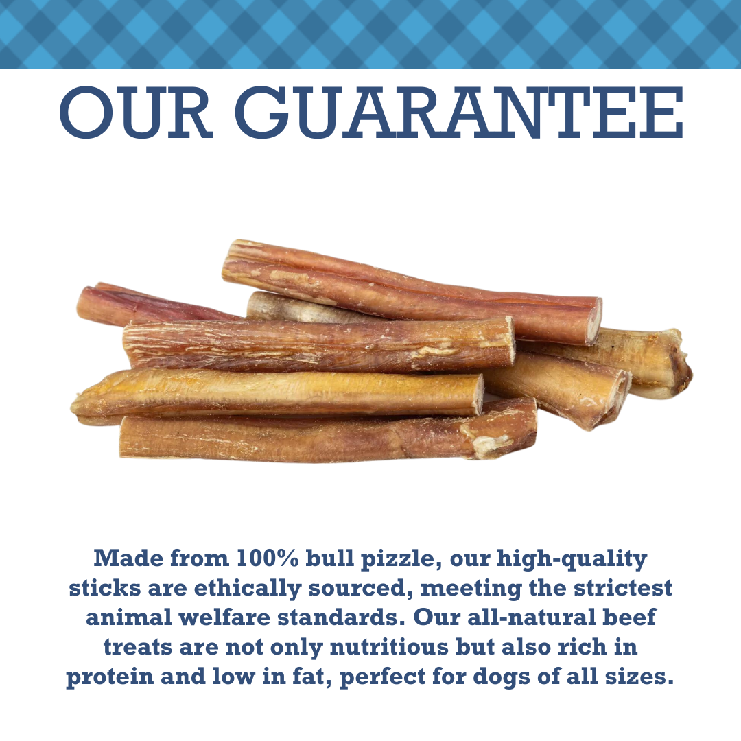 Country Living All-Natural Bully Sticks, High-Protein Dog Treats – 12-Inch Standard (10-Pack)