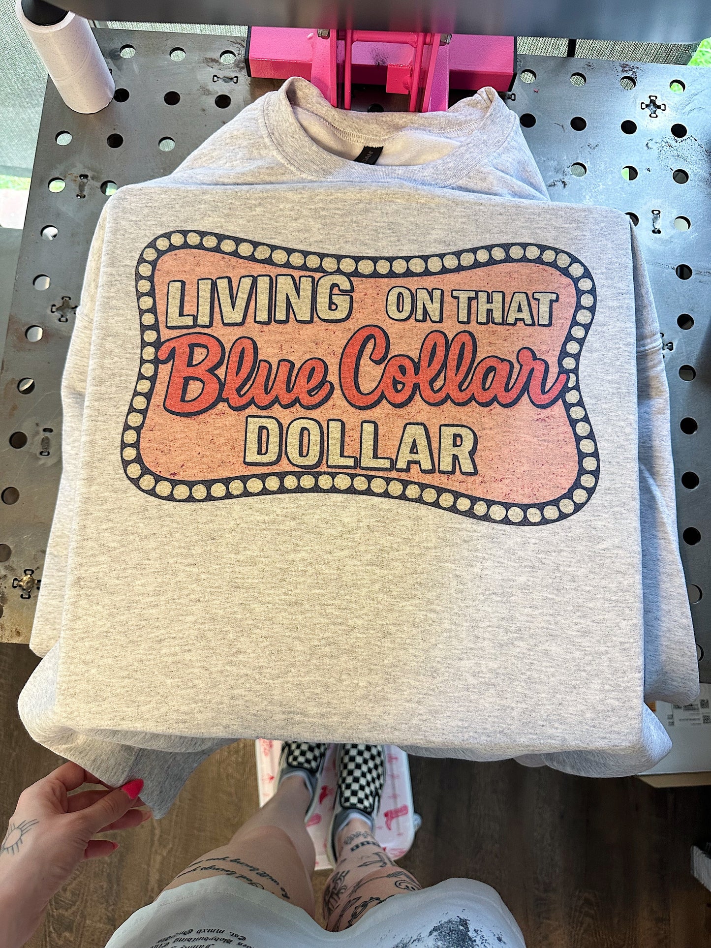 Blue Collar Dollar TEE or CREWNECK