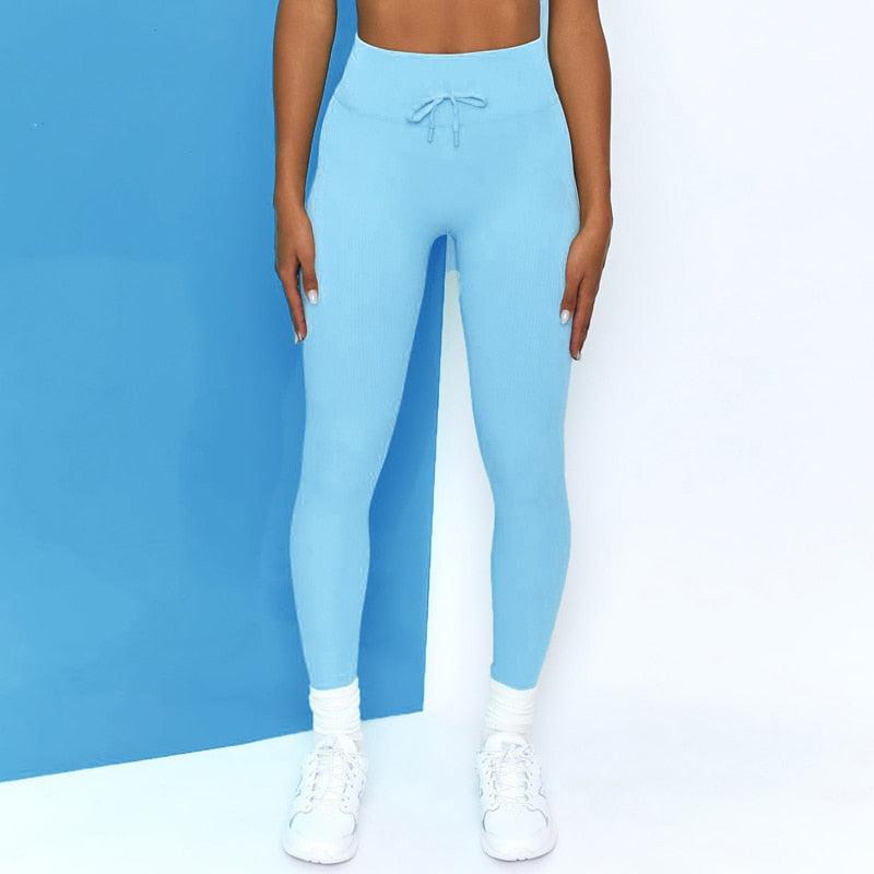 Ribbed High-Waisted Yoga Pants | Soft, Breathable Fitness Leggings