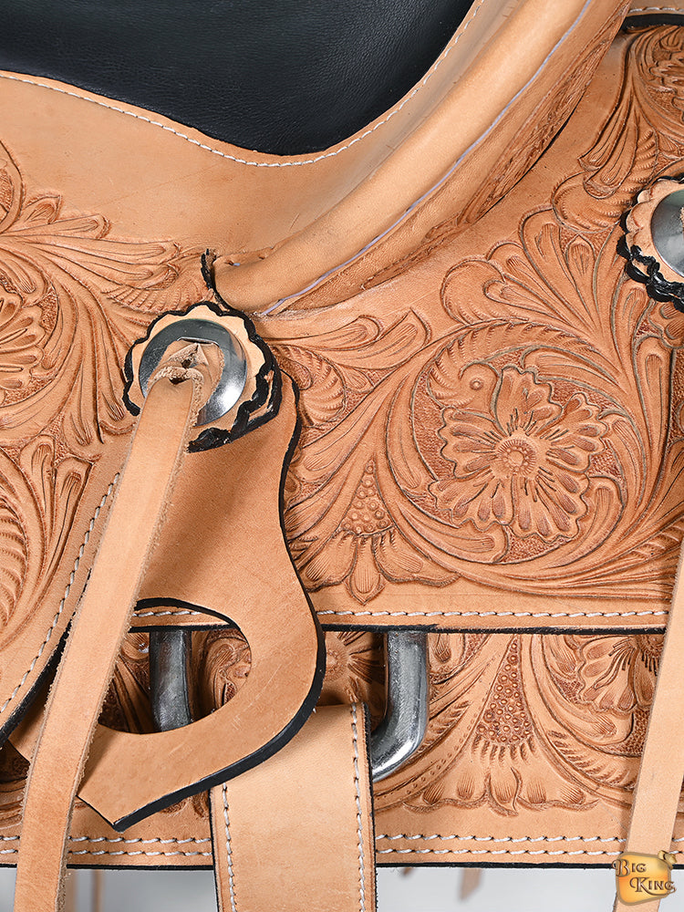 Western Horse Wade Saddle American Leather Ranch Roping Tan