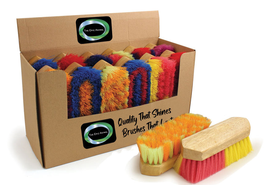 Patterned 7 1/2" Dandy-Style Brush Variety Shelf Display: Crimped Poly, Colors & Patterns #EA4429