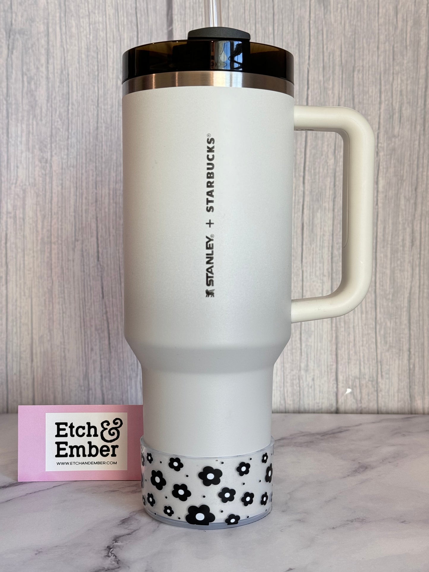 CLEAR BLACK DAISIES Tumbler Boot