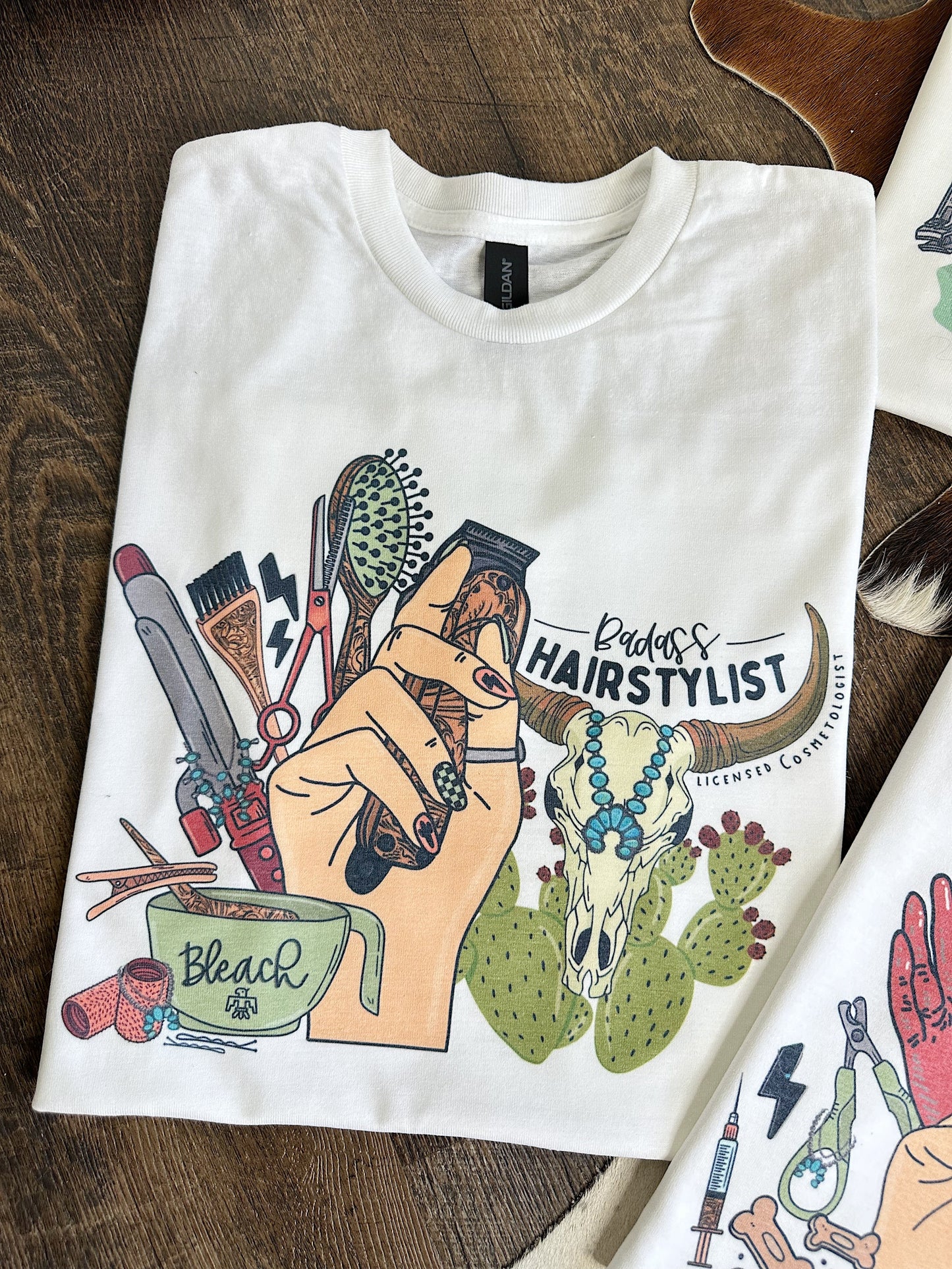 Western Hair Stylist TEE, CREWNECK or QUARTER ZIP