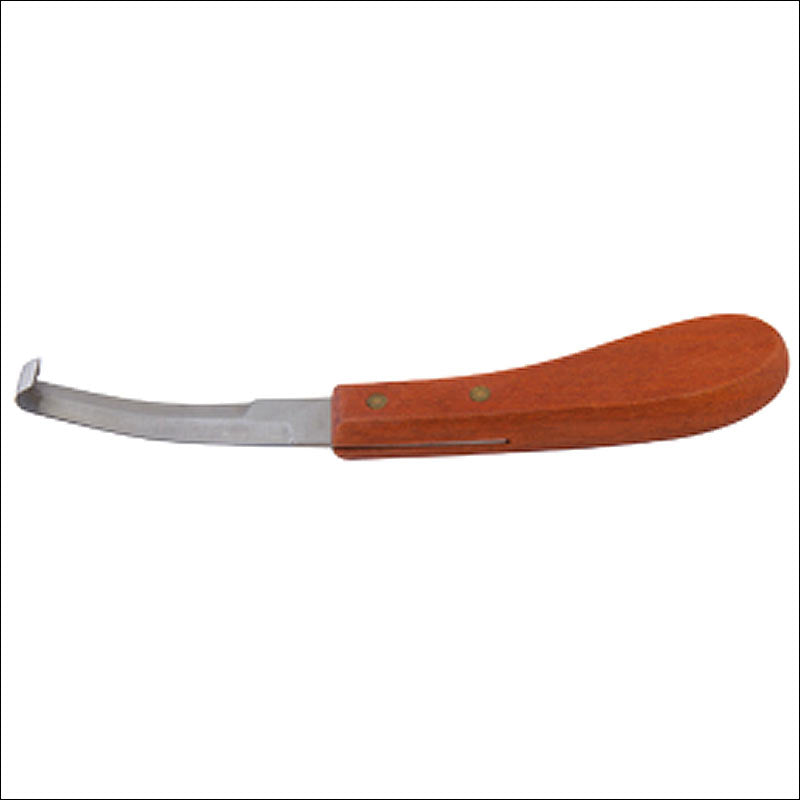 Hilason Stainless Steel Wooden Handle Hoof Knife Double Edged
