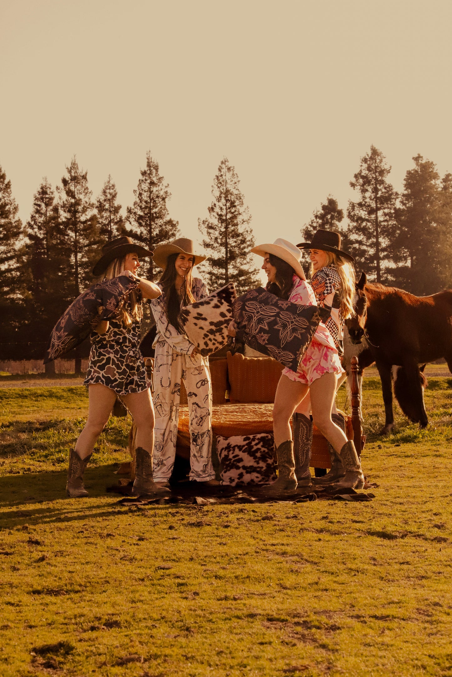 Rodeo Cowboy Silky Pajama Set