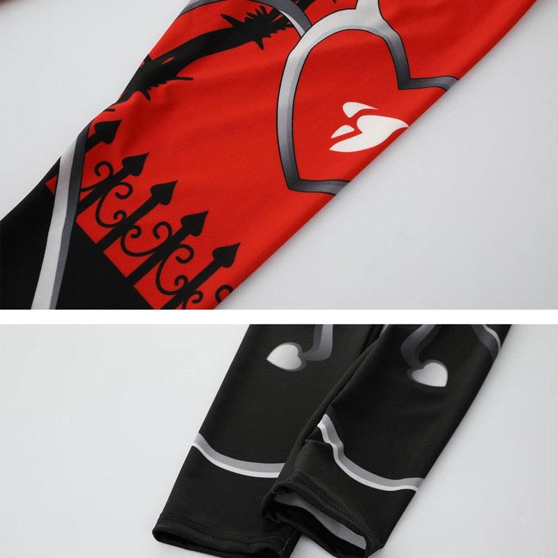 Heart Print High-Waisted Leggings | Fun & Flirty Fitness Leggings for Women