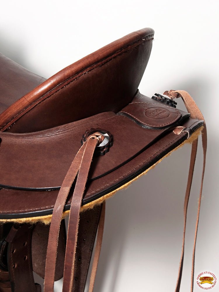 Western Horse Wade Saddle American Leather Ranch Roping Dark Brown Hilason