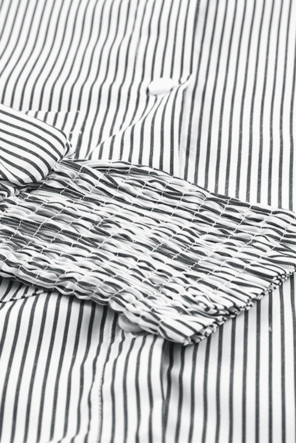 Black Striped Casual Blouse