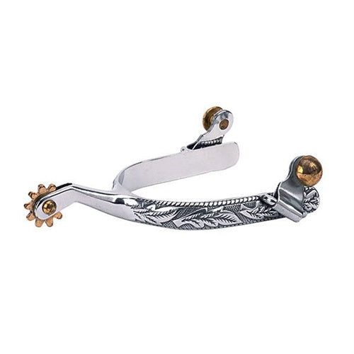 Ladies' Roping Spurs with Engraved Band