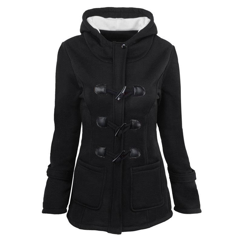 Cow Horn Button Hooded Jacket | Cozy & Stylish for the Modern Cowgirl