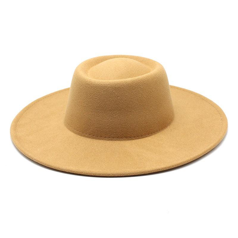 Ella Wide Brim Wool Jazz Hat – Stylish Felt Hat in 16 Colors