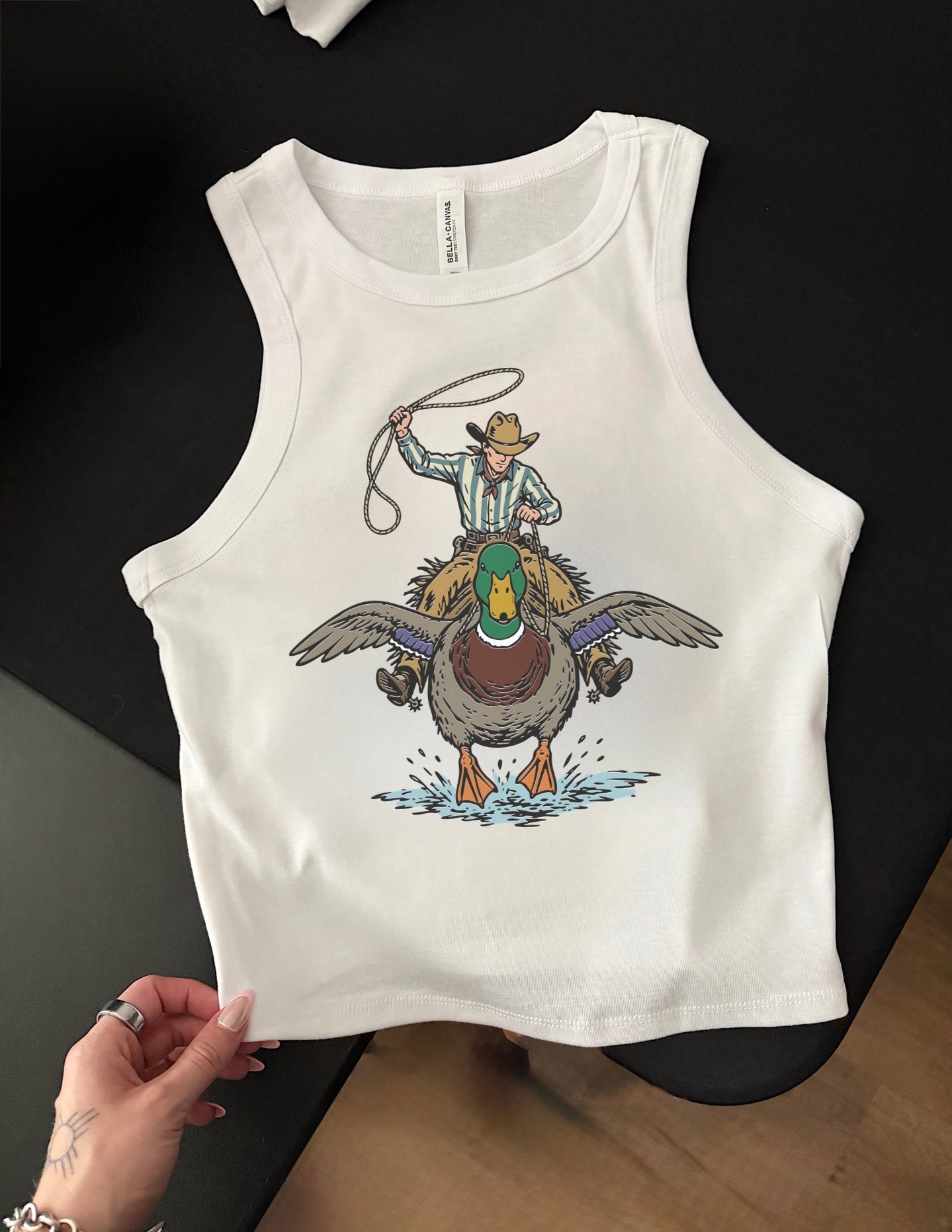 Cowboy Mallard Cropped Tank