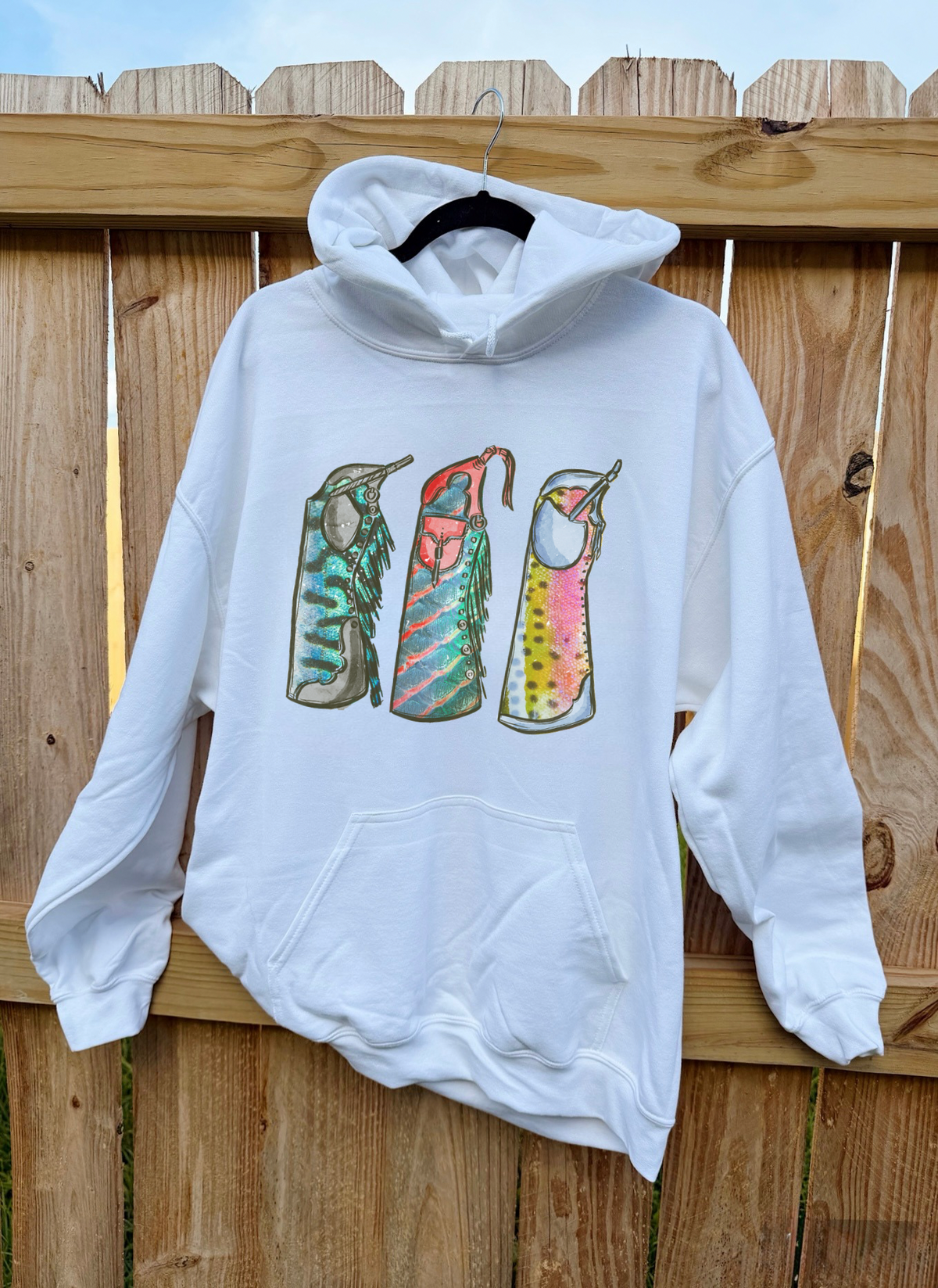 Fishie Print Chaps Hoodie