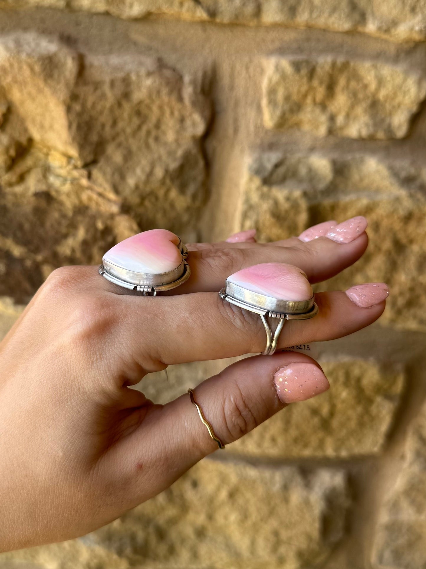 Lover Pink Conch Heart Ring