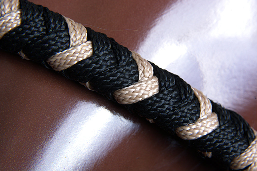 Classic Equine Horse Two Tone Nylon Halter Black Tan