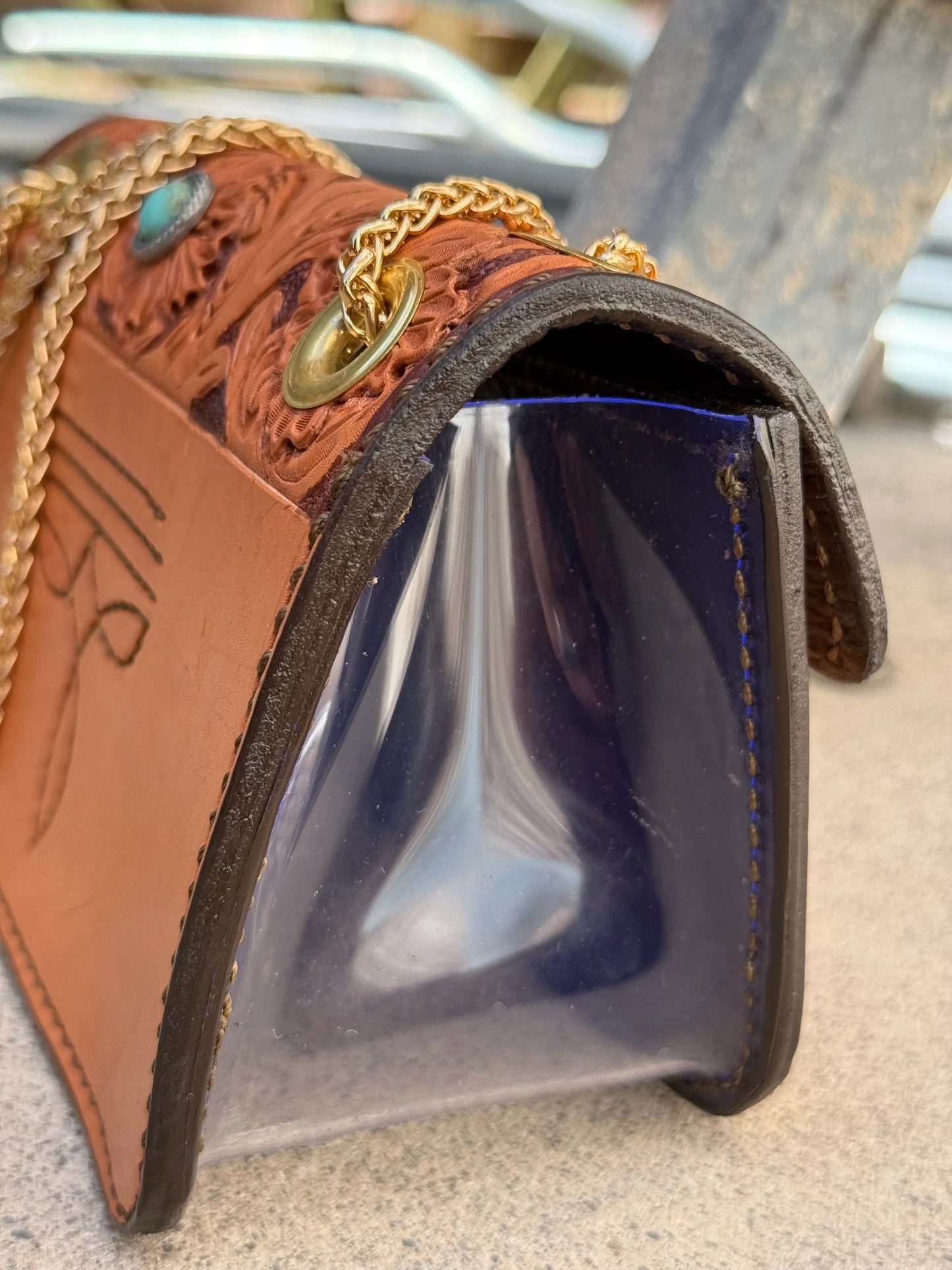 The Cowgirl Stadium Bag - Turquoise
