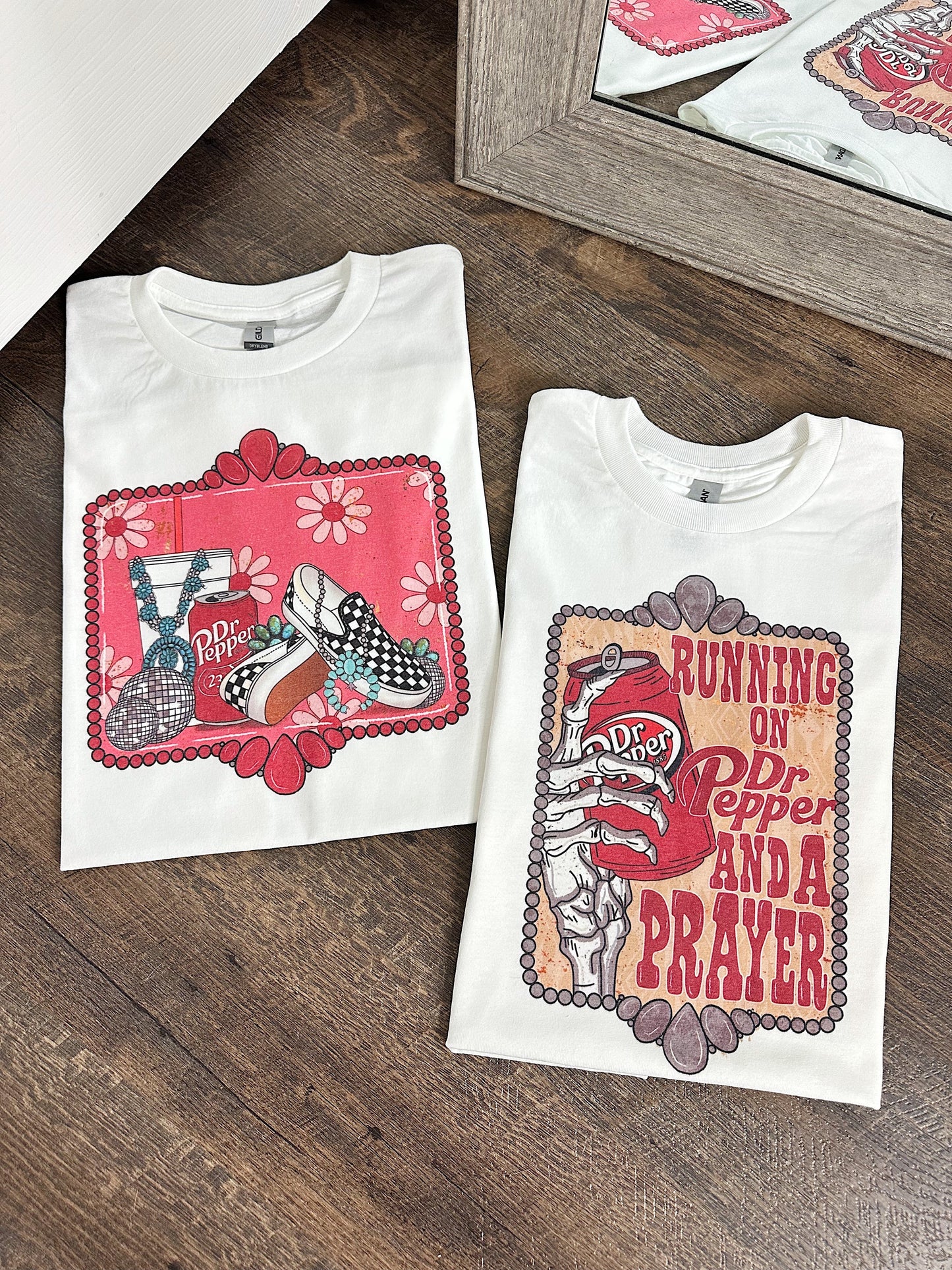 DP & Turquoise TEE or CREWNECK