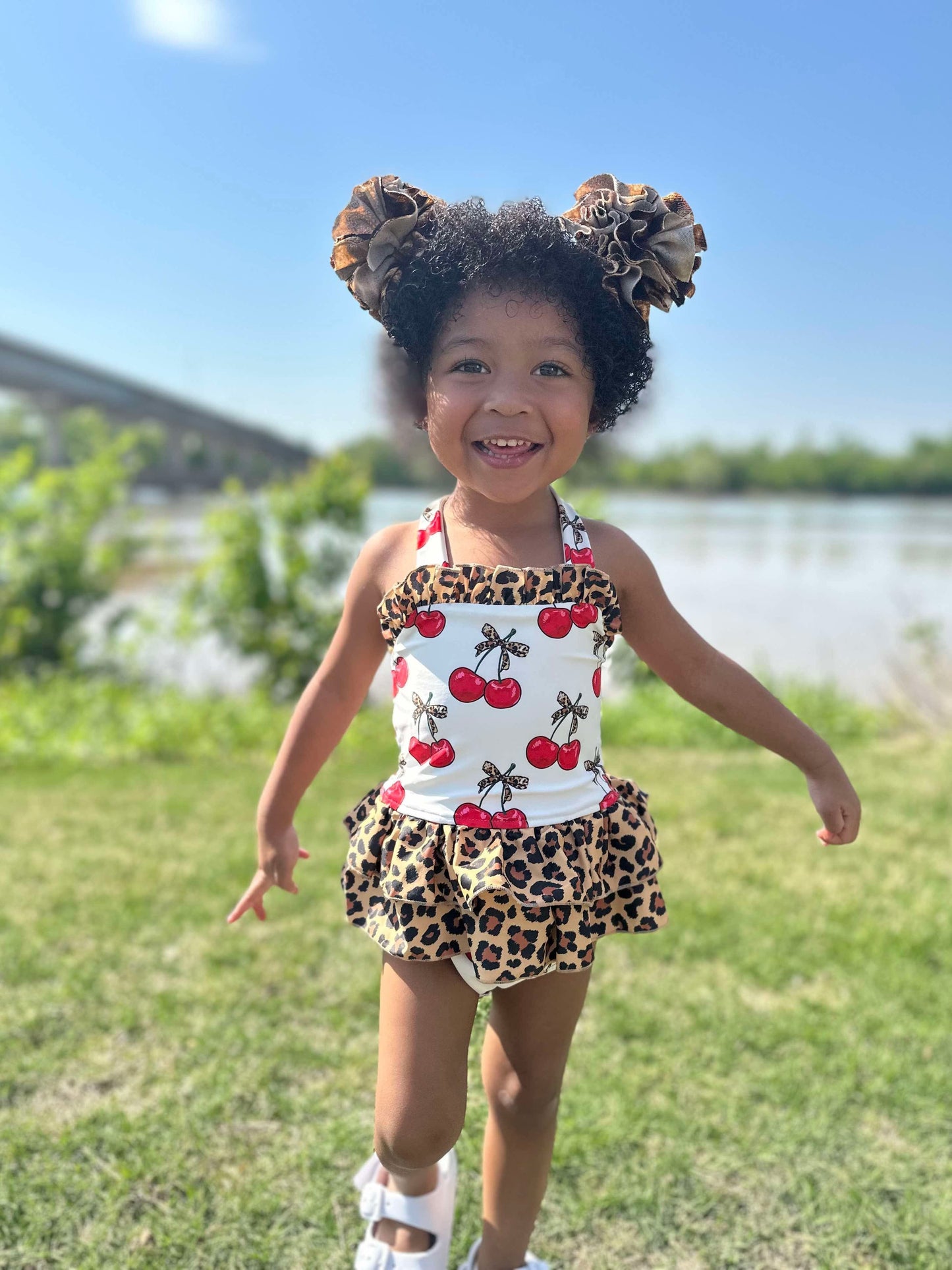 Cherry-licious Ruffled Swim Suit (FINAL SALE)