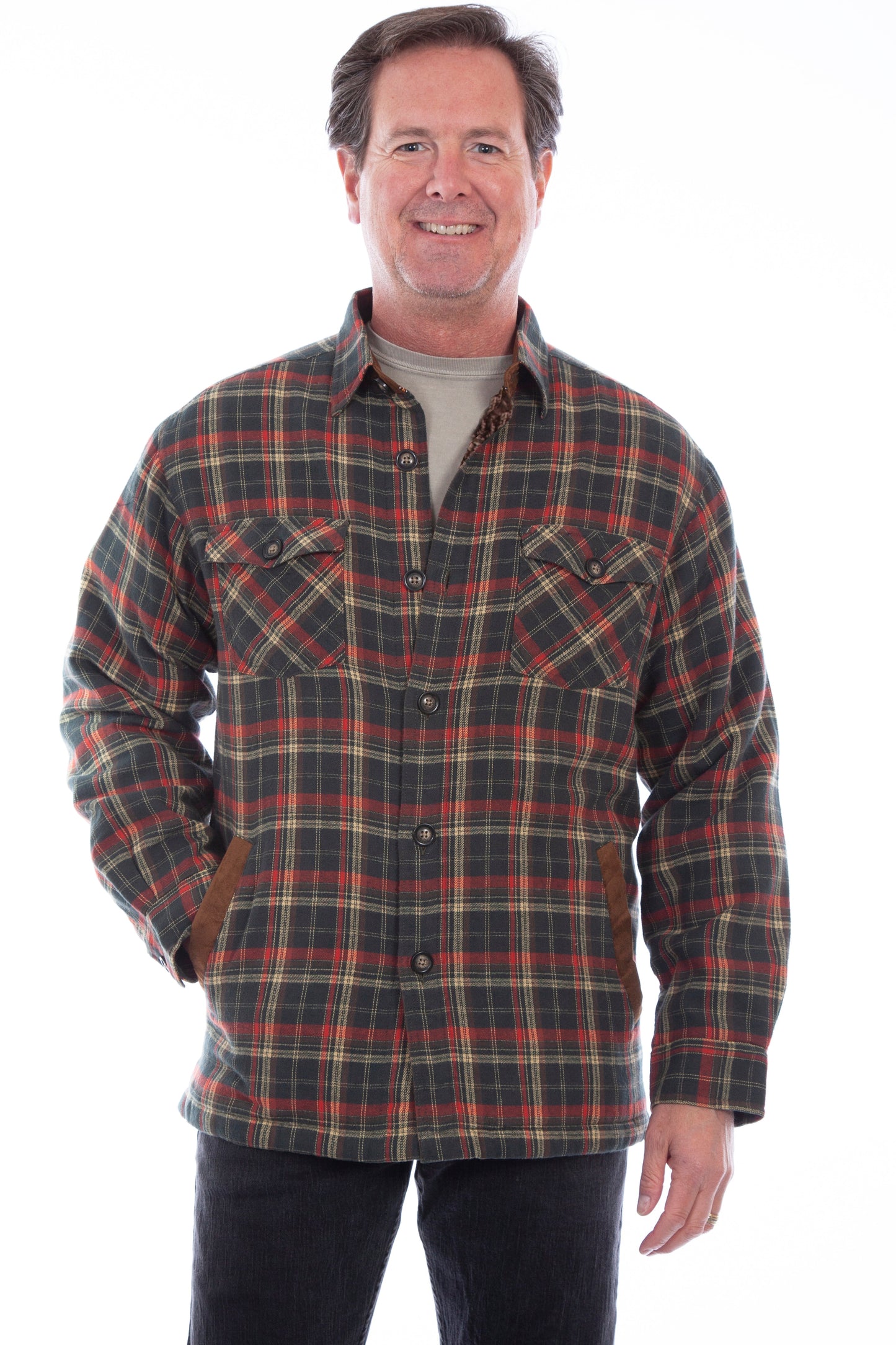 Sherpa Lined Flannel Shirt/jacket - 5291