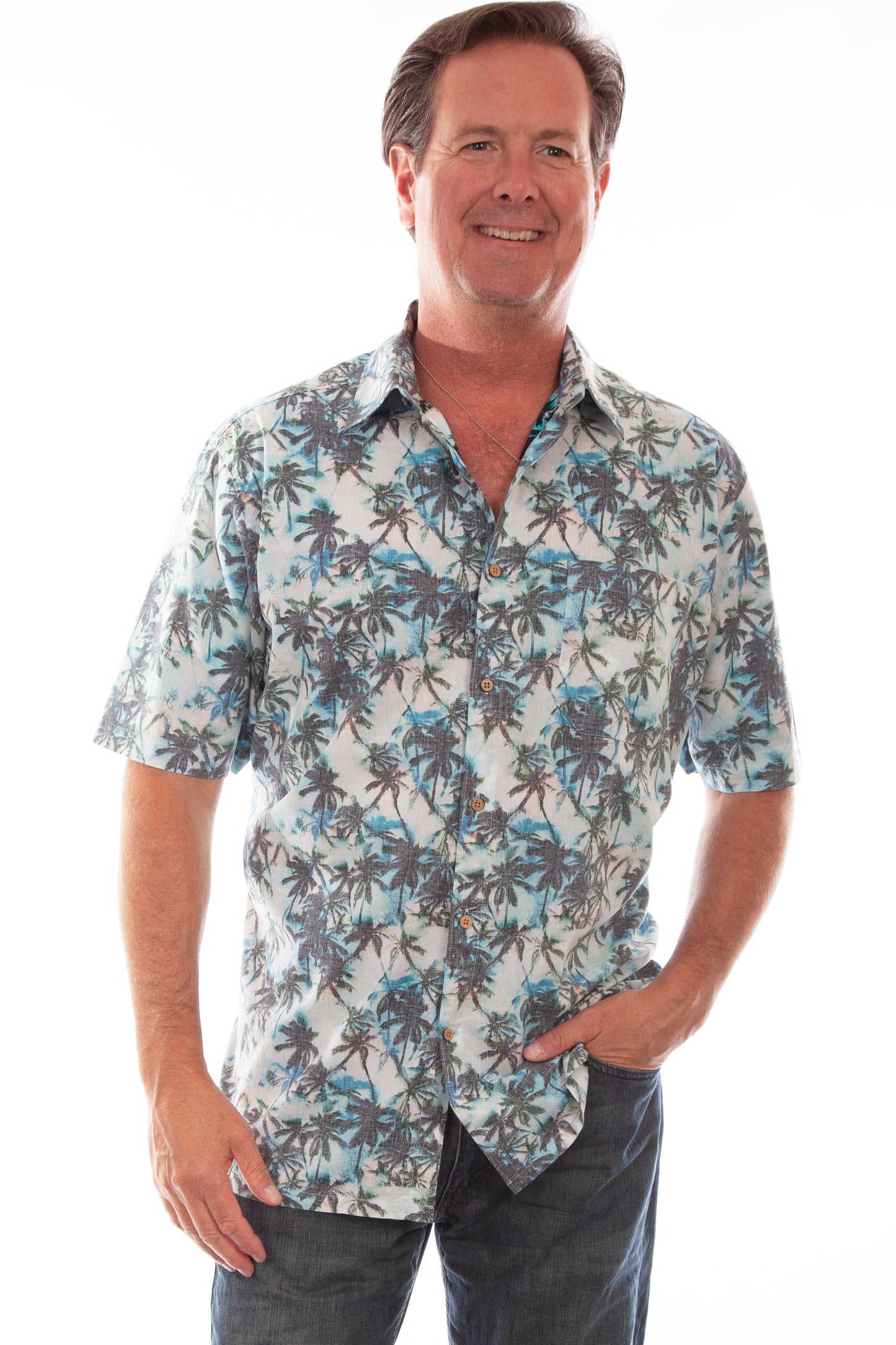 S/s Palm Trees Shirt - 5316