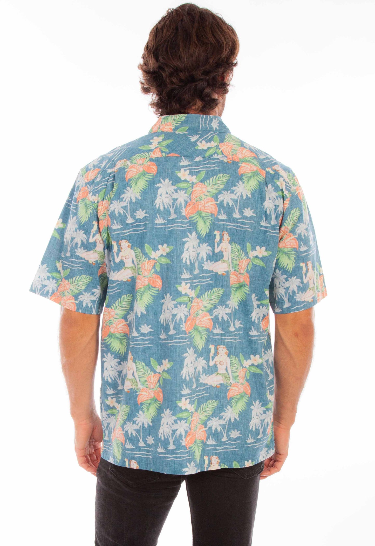 Hawaiian Coconut Girl & Flowers - 5349