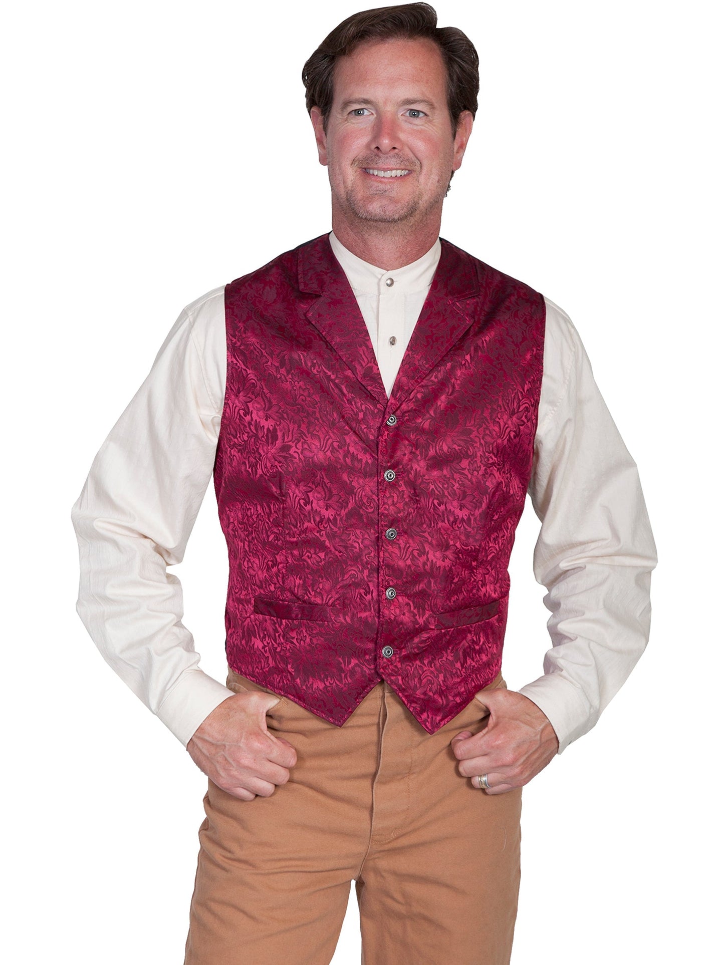 Silk Flor Single Breasted Vest - 535354X