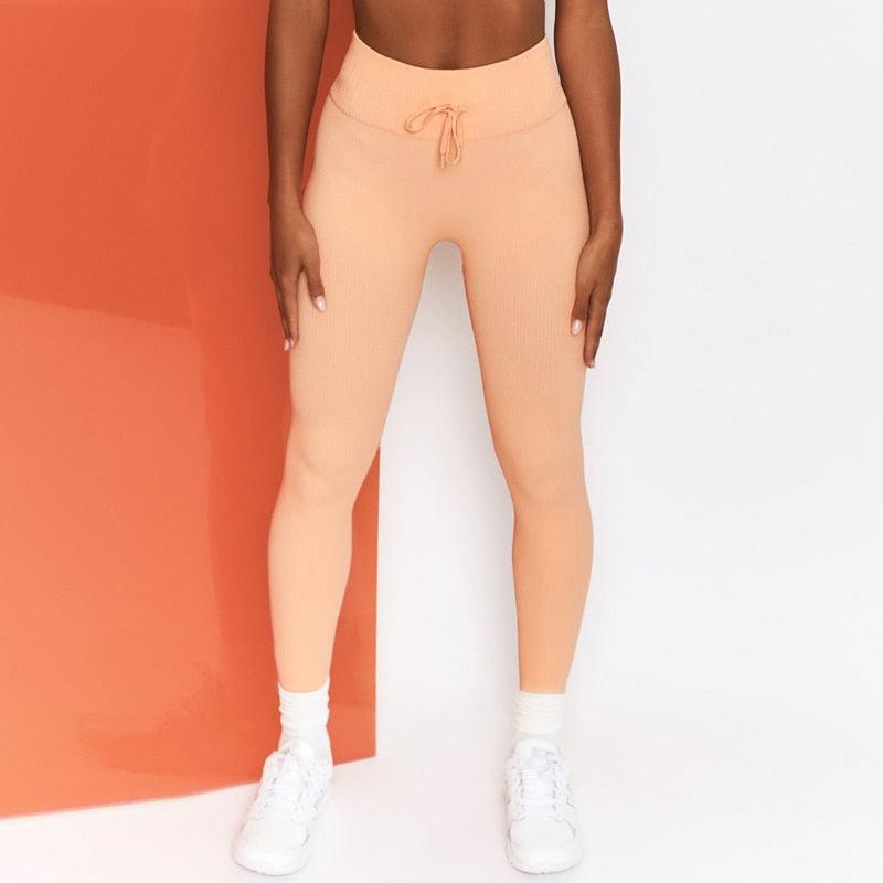 Ribbed High-Waisted Yoga Pants | Soft, Breathable Fitness Leggings