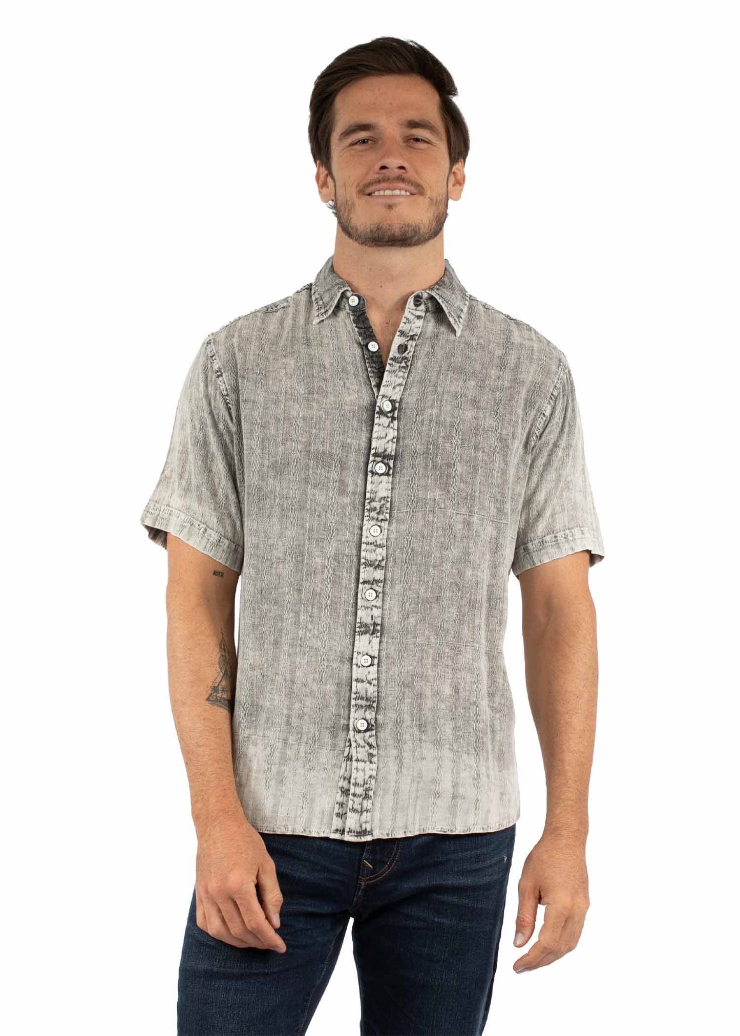 Short Sleeve Textured Shirt - 5382