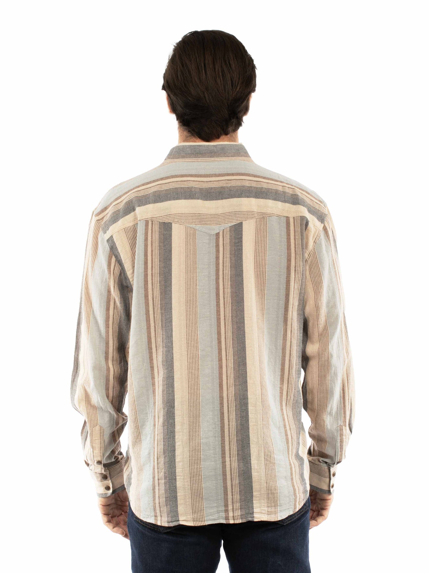 L/s Stripe Shirt Western Yokes/snaps - 5407