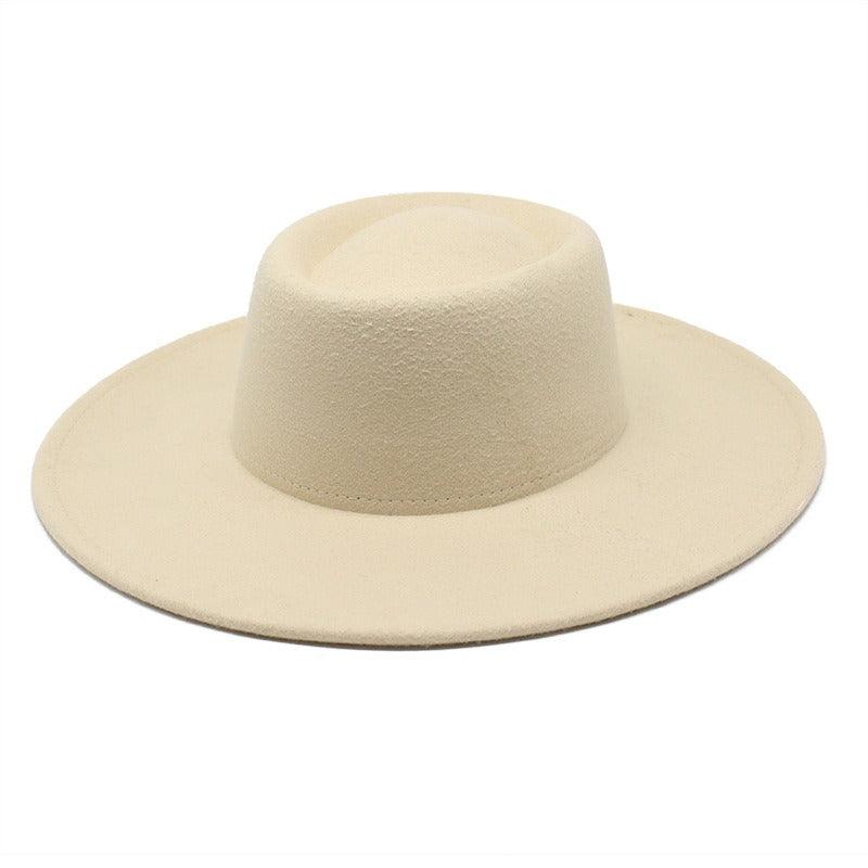 Ella Wide Brim Wool Jazz Hat – Stylish Felt Hat in 16 Colors