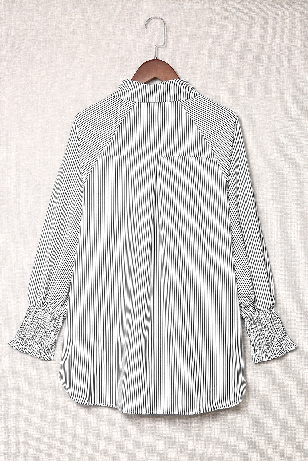 Black Striped Casual Blouse