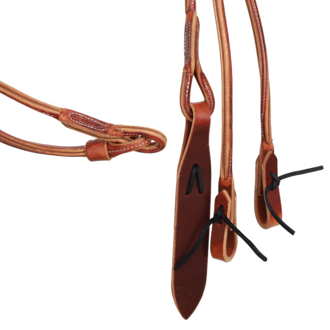 Harness Leather Romal Reins with Popper. Made in the USA