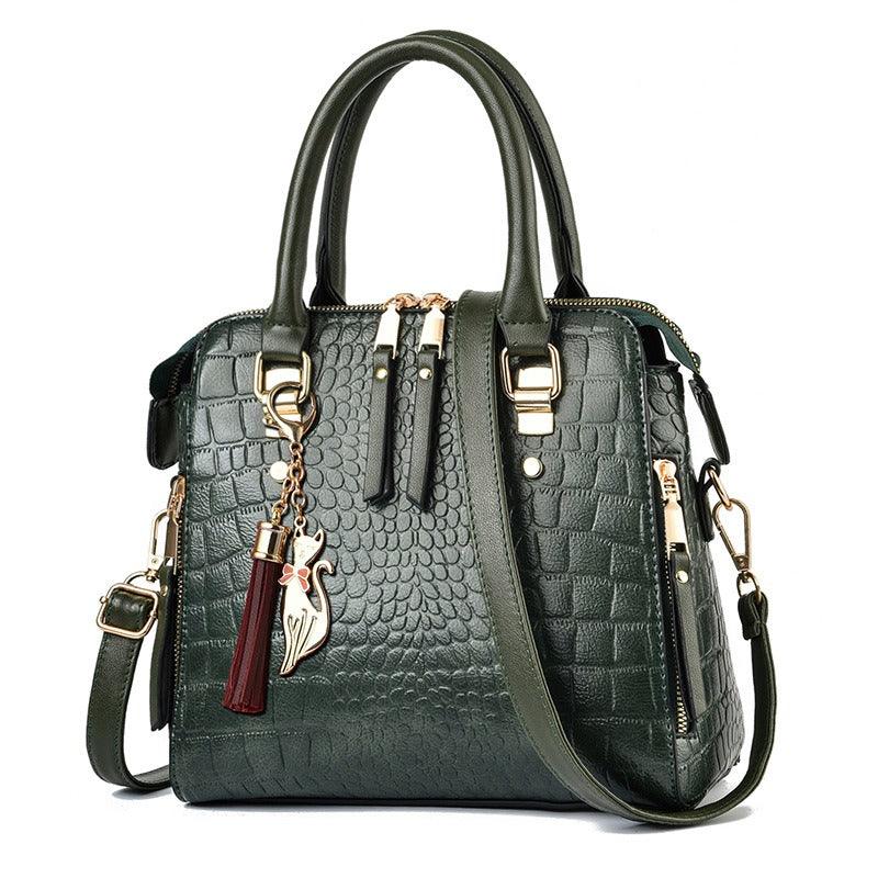 Luxe Alligator Leather Shoulder Bag - Stylish Premium Leather Bag for Women