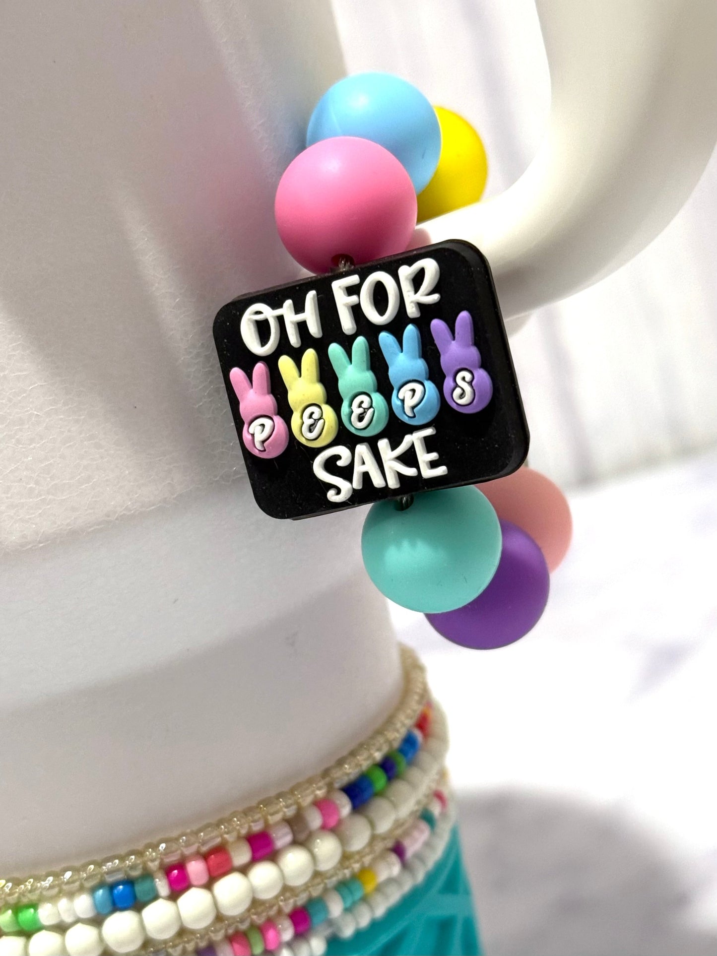 For PEEPS Sake Bracelet - Tumbler Handle Charm