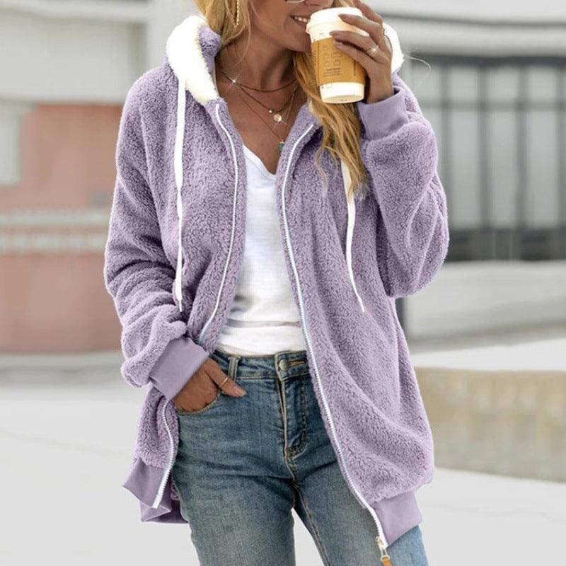 Plush Zipper Hooded Jacket | Warm, Cozy & Stylish for the Cowgirl Lifestyle
