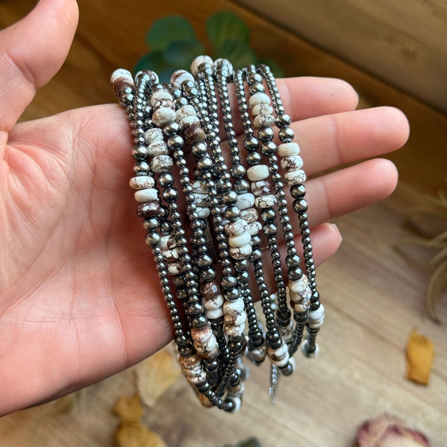 Wild Horse & Sterling Silver Pearl Necklace