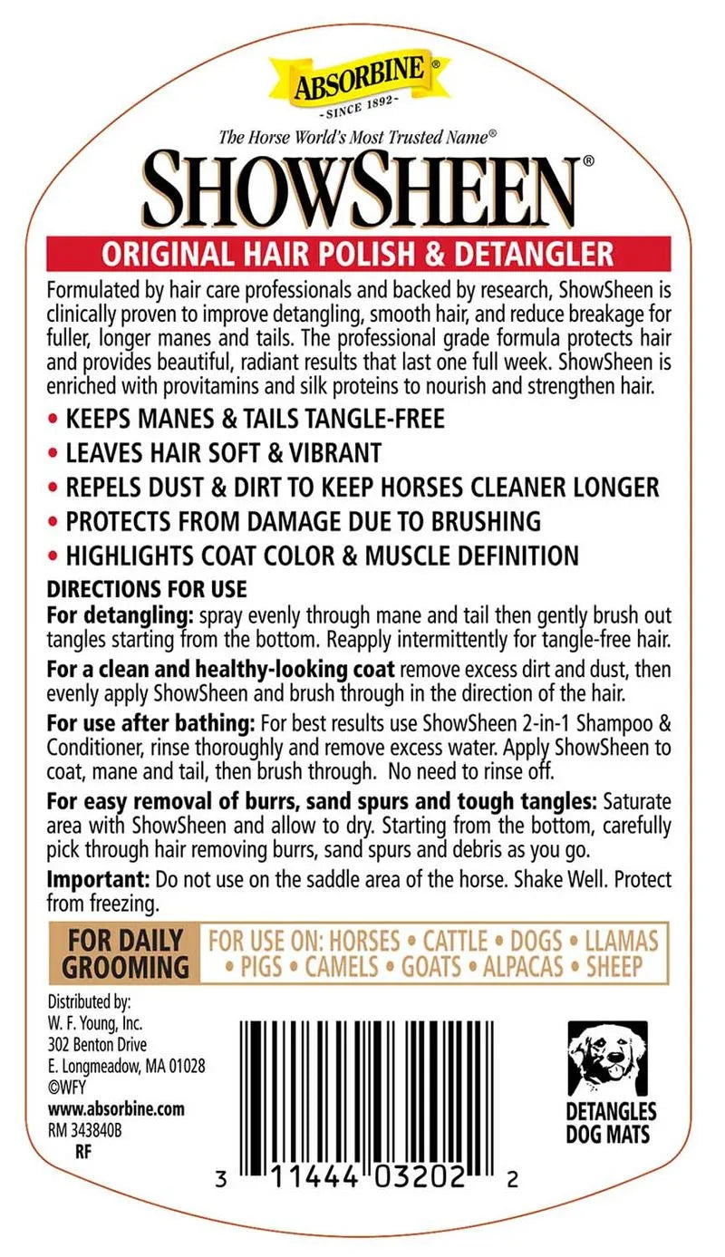 ShowSheen Original Hair Polish & Detangler QT REFILL