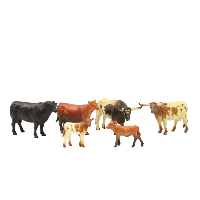 Bigtime Barnyard Cow Figurines Set of 6 Toys