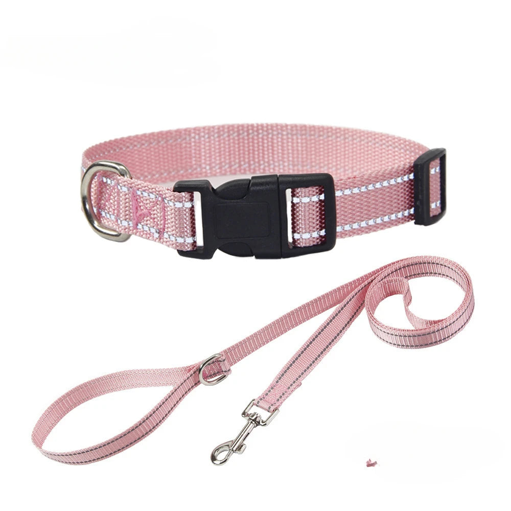 Nylon Dog Collar and Leash Set Pet Collars Leash for Small Medium Large Dogs Dog Accessories for Small Dogs