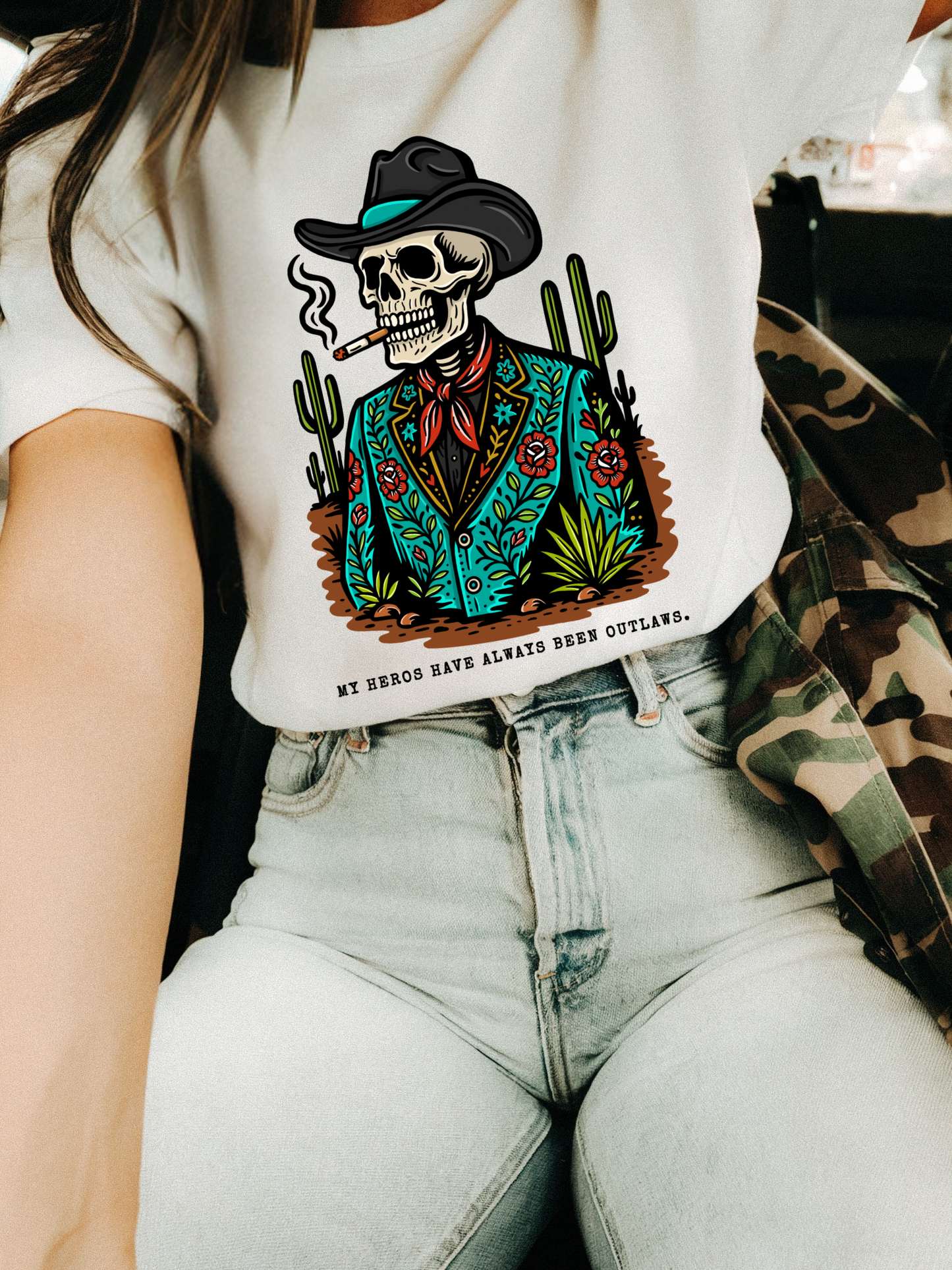 My Heros have always been Outlaws tee