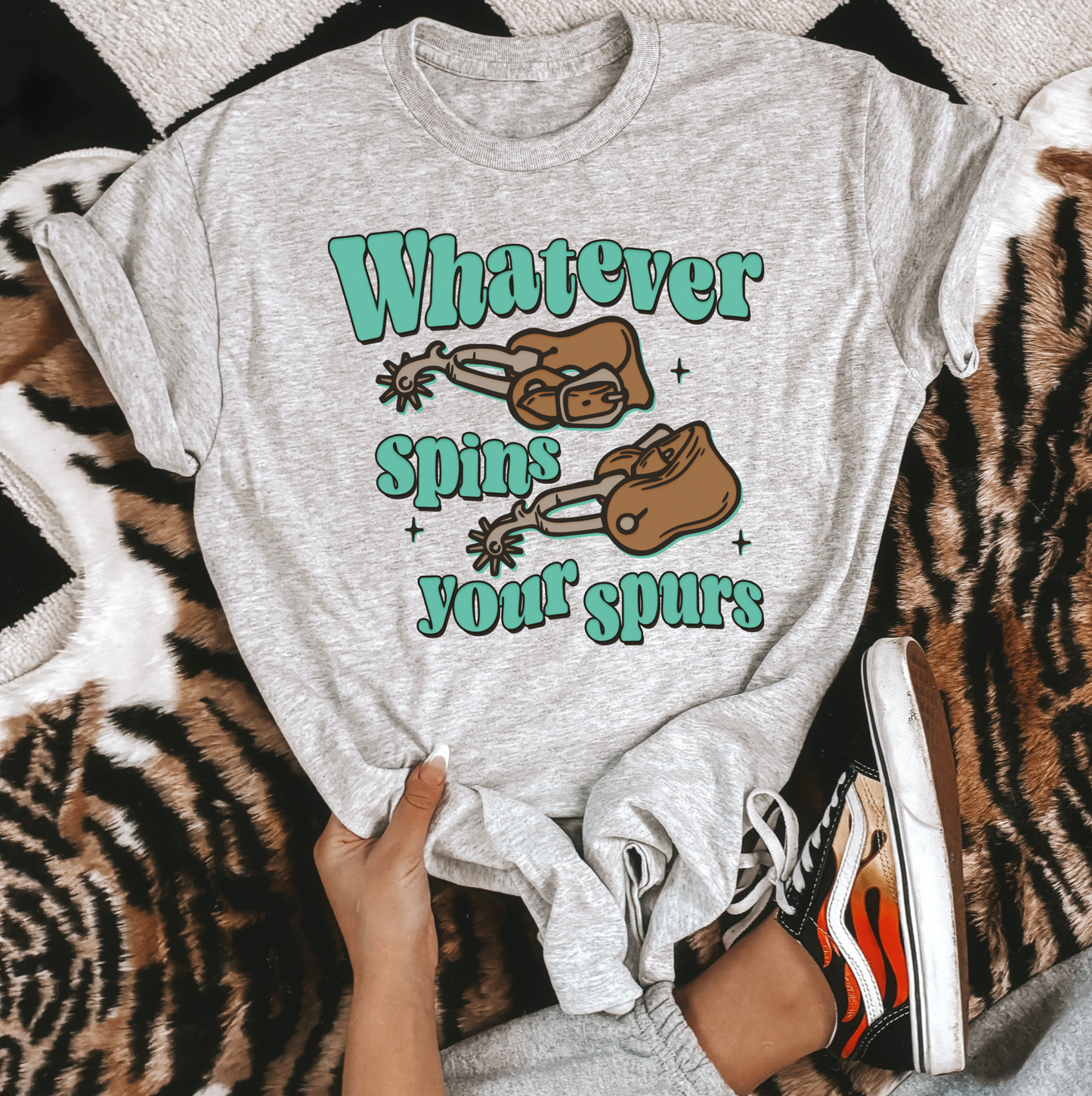 Spins Your Spurs TEE or CREWNECK